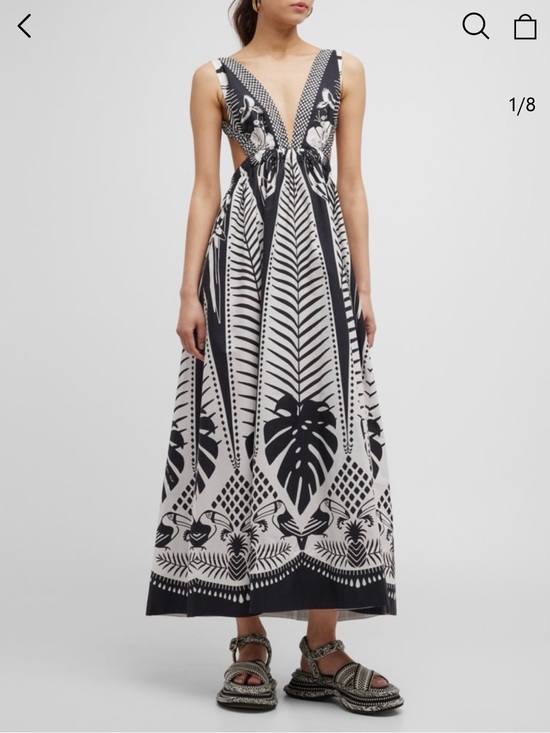 FARM Rio Dresses & Skirts - Farm Rio Macaw Elegance Black Maxi Dress